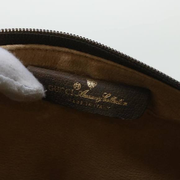 GUCCI GG Canvas Clutch Bag PVC Leather Beige 156.01.053 Auth yk8651 - Picture 10 of 16